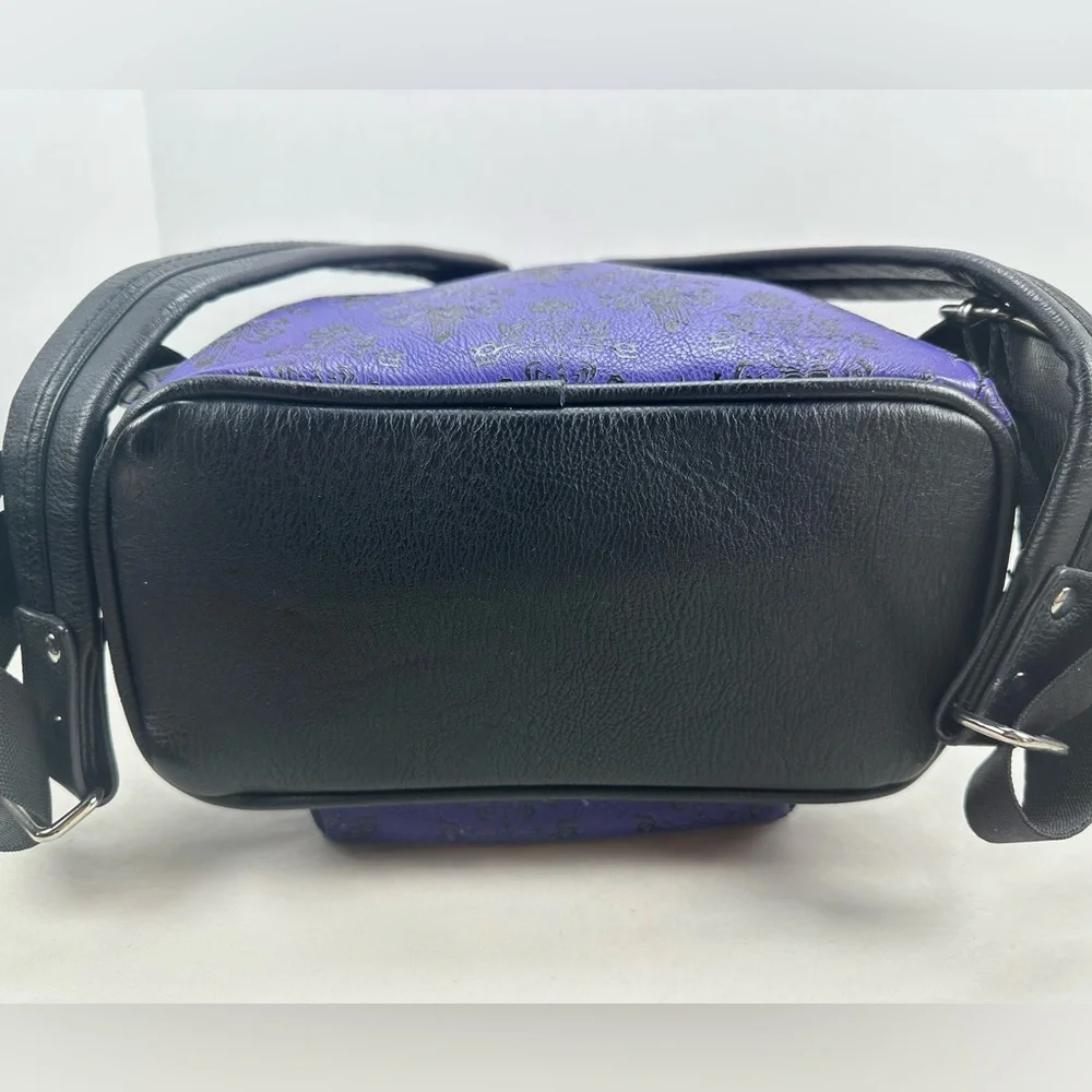 Loungefly Haunted Mansion Purple Wallpaper Mini Backpack & Wallet OG Heart Logo